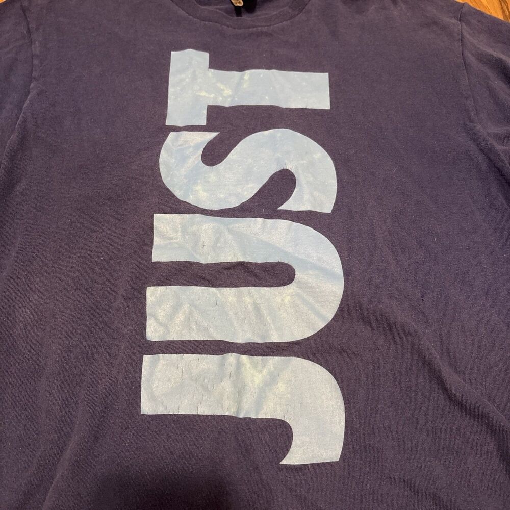 Vintage Nike 1987 Double Sided Graphic Just Do It Print Blue Size XL Made In USA